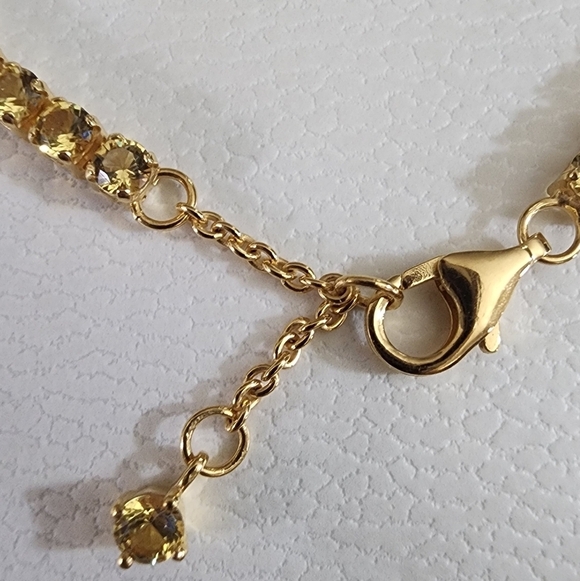 Pandora Sparkling Yellow Tennis Bracelet 14k gold plating - Picture 7 of 7